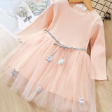 Melario Girls Dresses Fashion Kids Girl Dress Printing Long Sleeve Princess Dress Casual Kids Dresses Floral Children's Clothing