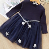 Melario Girls Dresses Fashion Kids Girl Dress Printing Long Sleeve Princess Dress Casual Kids Dresses Floral Children's Clothing