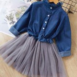 Melario Girls Dresses Fashion Kids Girl Dress Printing Long Sleeve Princess Dress Casual Kids Dresses Floral Children's Clothing