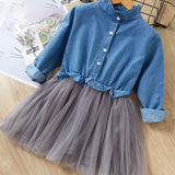 Melario Girls Dresses Fashion Kids Girl Dress Printing Long Sleeve Princess Dress Casual Kids Dresses Floral Children's Clothing