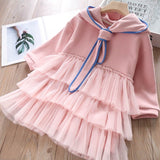Melario Girls Dresses Fashion Kids Girl Dress Printing Long Sleeve Princess Dress Casual Kids Dresses Floral Children's Clothing