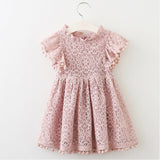 Girls Dresses 2019 Fashion Girl Dress Lace Floral Design Baby Girls Dress Kids Dresses For Girls Casual Wear Children Clothing
