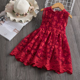 Girls Dresses 2019 Fashion Girl Dress Lace Floral Design Baby Girls Dress Kids Dresses For Girls Casual Wear Children Clothing