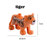Duplos Animal Model Figures big Building Block Sets Elephant  kids educational toys for children compatible LegoINGlys duploe