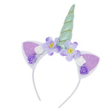 Girls Flower Cat Ears Cute Unicorn Headbands Children Headwear Photo Props Party Hair Hoop Hairbands Kids Hair Accessories