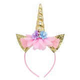 Girls Flower Cat Ears Cute Unicorn Headbands Children Headwear Photo Props Party Hair Hoop Hairbands Kids Hair Accessories