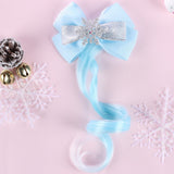 Xugar Hair Accessories Hair Bows Hair Bands for Girls Mermaid Bowknot Scrunchie for Hair Tie Kids Long Braid Pigtails Headband