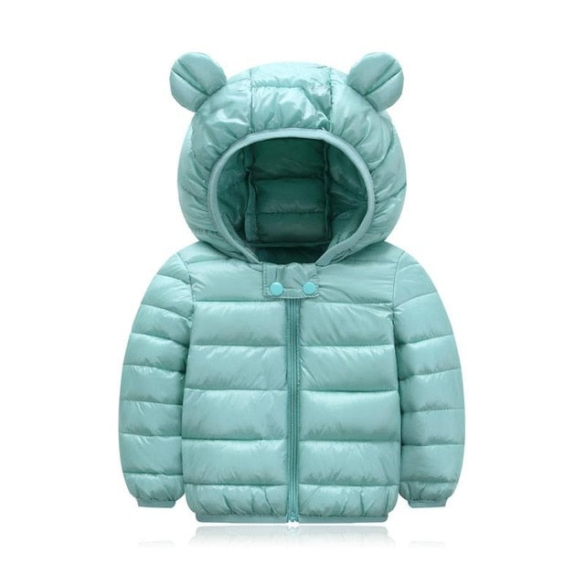 Cute 1- 5y baby girls jacket kids boys fashion coats with ear hoodie spring girl clothes infant clothing children's jackets