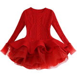 Toddler Girl Sweater Long Sleeve Princess Dress 2020 Autumn Winter Kids Dresses For Girls Party Dress Children Clothing vestidos