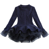 Toddler Girl Sweater Long Sleeve Princess Dress 2020 Autumn Winter Kids Dresses For Girls Party Dress Children Clothing vestidos
