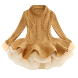 Toddler Girl Sweater Long Sleeve Princess Dress 2020 Autumn Winter Kids Dresses For Girls Party Dress Children Clothing vestidos