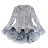 Toddler Girl Sweater Long Sleeve Princess Dress 2020 Autumn Winter Kids Dresses For Girls Party Dress Children Clothing vestidos