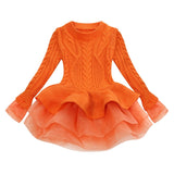Toddler Girl Sweater Long Sleeve Princess Dress 2020 Autumn Winter Kids Dresses For Girls Party Dress Children Clothing vestidos