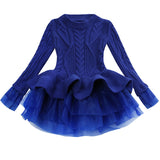 Toddler Girl Sweater Long Sleeve Princess Dress 2020 Autumn Winter Kids Dresses For Girls Party Dress Children Clothing vestidos