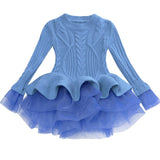 Toddler Girl Sweater Long Sleeve Princess Dress 2020 Autumn Winter Kids Dresses For Girls Party Dress Children Clothing vestidos