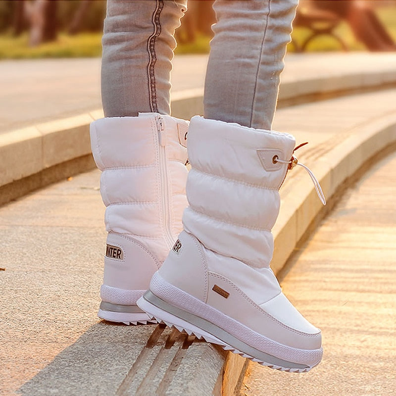 2019 Winter Platform girls Boots Children Rubber anti-slip Snow Boots Shoes for girl big Kids Waterproof Warm Winter Shoes Botas