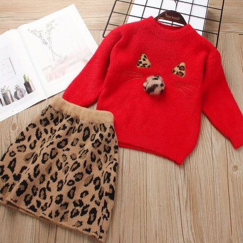 Baby Girls Dress 2019 Princess Dresses Autumn Winter Cartoon Sweater and A-Line Dress for Girl Kids Dress Cute Children Clothing