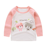 Unisex 6M-5T Autumn Winter Cotton T shirt Cartoon Long Sleeve Baby Boys Girls Tees Kids Children Casual Clothing O-Neck Clothes