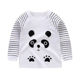 Unisex 6M-5T Autumn Winter Cotton T shirt Cartoon Long Sleeve Baby Boys Girls Tees Kids Children Casual Clothing O-Neck Clothes