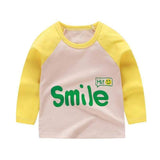 Unisex 6M-5T Autumn Winter Cotton T shirt Cartoon Long Sleeve Baby Boys Girls Tees Kids Children Casual Clothing O-Neck Clothes
