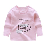 Unisex 6M-5T Autumn Winter Cotton T shirt Cartoon Long Sleeve Baby Boys Girls Tees Kids Children Casual Clothing O-Neck Clothes