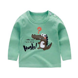 Unisex 6M-5T Autumn Winter Cotton T shirt Cartoon Long Sleeve Baby Boys Girls Tees Kids Children Casual Clothing O-Neck Clothes