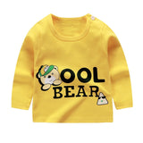 Unisex 6M-5T Autumn Winter Cotton T shirt Cartoon Long Sleeve Baby Boys Girls Tees Kids Children Casual Clothing O-Neck Clothes