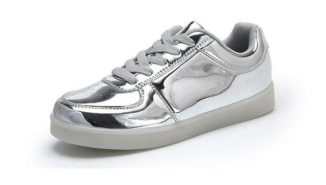 UncleJerry Size 31-46 USB chargering Led Shoes for kids & adults Light Up Sneakers for boys girls men women Glowing Party Shoes