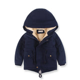 Benemaker Children Winter Outdoor Fleece Jackets For Boys Clothing Hooded Warm Outerwear Windbreaker Baby Kids Thin Coats YJ023