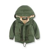 Benemaker Children Winter Outdoor Fleece Jackets For Boys Clothing Hooded Warm Outerwear Windbreaker Baby Kids Thin Coats YJ023