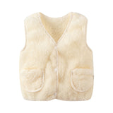 Winter Children Vest Fur Waistcoat Thick Warm Kid Jacket sleeveless Baby Girl Boy Toddler Children Clothing Casual