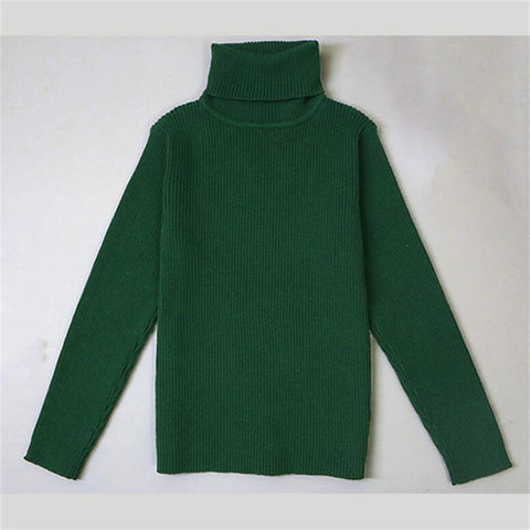 LILIGIRL Baby Girls Winter Turtleneck Sweater Colthes 2018 Autumn Boys Children Clothing Pullover Knitted Solid Kids Sweaters