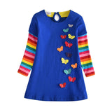 DXTON 2018 New Girls Dresses Long Sleeve Baby Girls Winter Dresses Kids Cotton Clothing Casual Dresses for 2-8 Years Children