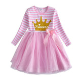 DXTON 2018 New Girls Dresses Long Sleeve Baby Girls Winter Dresses Kids Cotton Clothing Casual Dresses for 2-8 Years Children