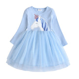 DXTON 2018 New Girls Dresses Long Sleeve Baby Girls Winter Dresses Kids Cotton Clothing Casual Dresses for 2-8 Years Children