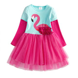 DXTON 2018 New Girls Dresses Long Sleeve Baby Girls Winter Dresses Kids Cotton Clothing Casual Dresses for 2-8 Years Children