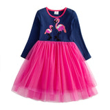 DXTON 2018 New Girls Dresses Long Sleeve Baby Girls Winter Dresses Kids Cotton Clothing Casual Dresses for 2-8 Years Children