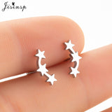 Jisensp Stainless Steel Ballet Earrings for Women Mickey Earing Fashion Tree of Life Stud Earring Girls Jewelry Kids Accessories
