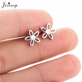 Jisensp Stainless Steel Ballet Earrings for Women Mickey Earing Fashion Tree of Life Stud Earring Girls Jewelry Kids Accessories