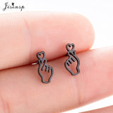 Jisensp Stainless Steel Ballet Earrings for Women Mickey Earing Fashion Tree of Life Stud Earring Girls Jewelry Kids Accessories