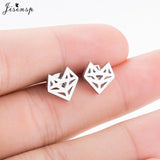 Jisensp Stainless Steel Ballet Earrings for Women Mickey Earing Fashion Tree of Life Stud Earring Girls Jewelry Kids Accessories
