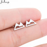 Jisensp Stainless Steel Ballet Earrings for Women Mickey Earing Fashion Tree of Life Stud Earring Girls Jewelry Kids Accessories