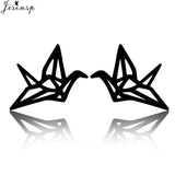 Jisensp Stainless Steel Ballet Earrings for Women Mickey Earing Fashion Tree of Life Stud Earring Girls Jewelry Kids Accessories