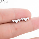 Jisensp Stainless Steel Ballet Earrings for Women Mickey Earing Fashion Tree of Life Stud Earring Girls Jewelry Kids Accessories