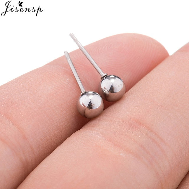 Jisensp Stainless Steel Ballet Earrings for Women Mickey Earing Fashion Tree of Life Stud Earring Girls Jewelry Kids Accessories