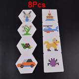 Kids Perler Pegboard Water Bead Animal Molds Accessories Magic Bead Jigsaw 3D Puzzle Educational Toys DIY Children Magic Beads
