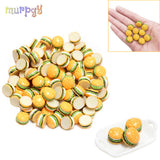5Pcs Mini Hamburger Supplement Charms Filler Addition for Slime DIY Polymer Accessories Toy Lizun Modeling Clay Kit for Kids