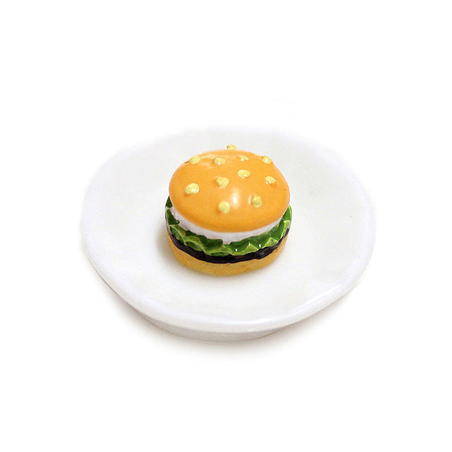 5Pcs Mini Hamburger Supplement Charms Filler Addition for Slime DIY Polymer Accessories Toy Lizun Modeling Clay Kit for Kids