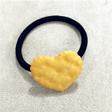 1pcs Cartoon Shape Scrunchy Girls Cute Simulated Biscuits Hair Clip Headbands Hair Tie Kids Hairclip Hair Band Hair Accessories