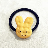 1pcs Cartoon Shape Scrunchy Girls Cute Simulated Biscuits Hair Clip Headbands Hair Tie Kids Hairclip Hair Band Hair Accessories
